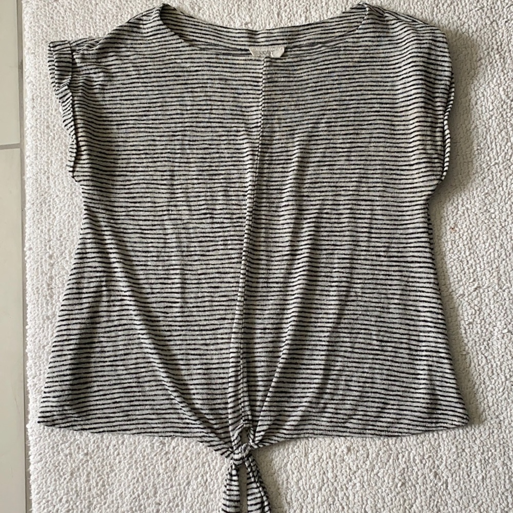 Loft Lounge stipe shirt sz M